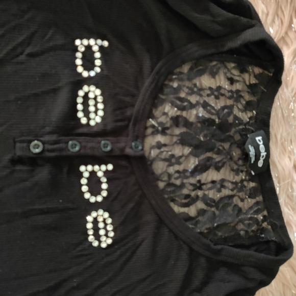 Bebe Rhinestone Top - Picture 2 of 2